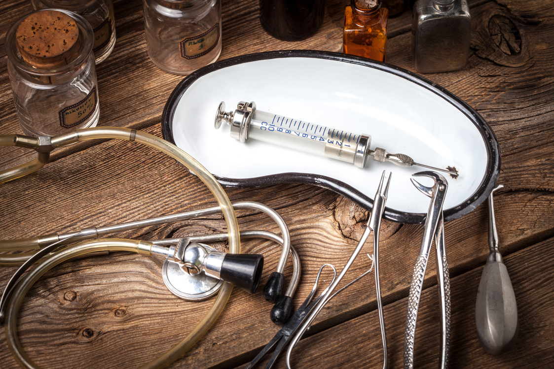 Wooden Historic Medical Instruments
